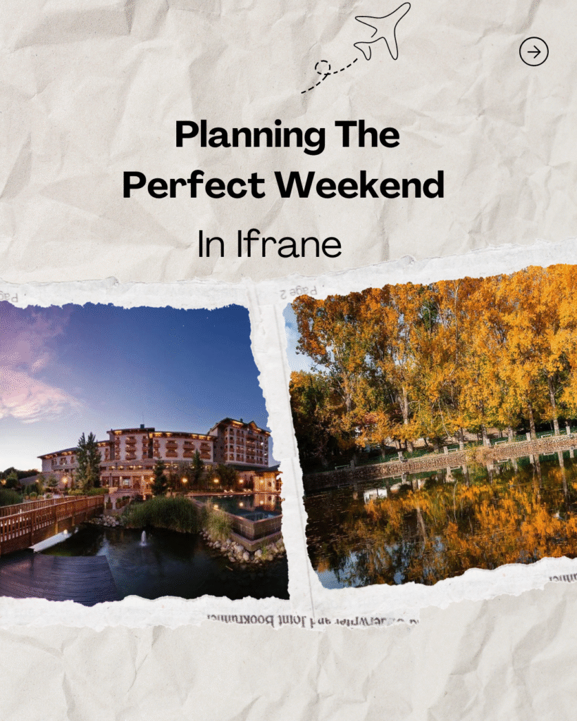 poster that shows planning of weekend in Ifrane